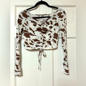 Cow print top